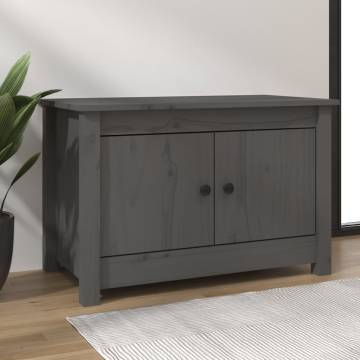 Shoe Cabinet Grey 70x38x45.5 cm Solid Pine - Hipomarket