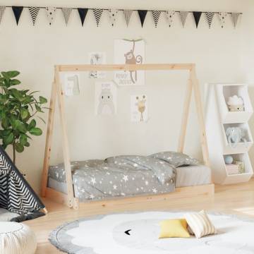 Kids Bed Frame 70x140 cm Solid Wood Pine | Hipomarket