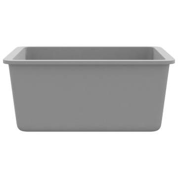 Granite Kitchen Sink Single Basin Grey - Hipomarket UK