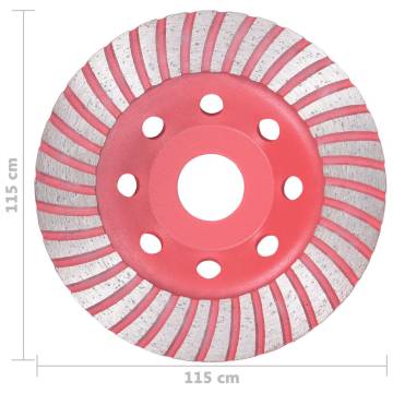 Diamond Grinding Cup Wheel 115mm - Turbo for Fast Grinding