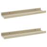 Stylish Wall Shelves - 2 pcs White & Sonoma Oak | HipoMarket