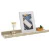 Stylish Wall Shelves - 2 pcs White & Sonoma Oak | HipoMarket