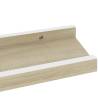 Stylish Wall Shelves - 2 pcs White & Sonoma Oak | HipoMarket