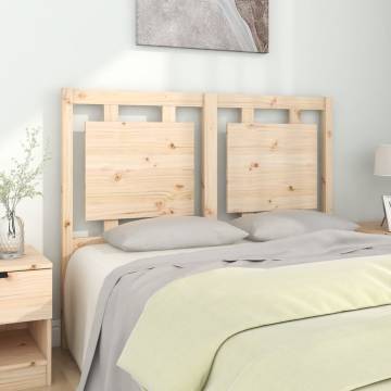 Stylish Solid Pine Wood Bed Headboard - 125.5x4x100 cm