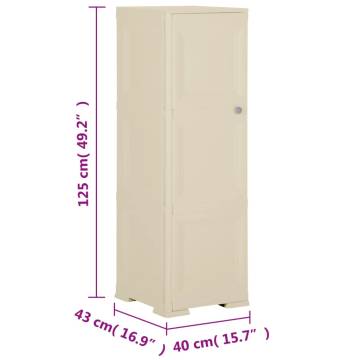 Plastic Cabinet 40x43x125 cm - Angora White Wood Design