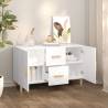 Elegant White Sideboard - 100x36x60 cm Engineered Wood