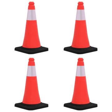 Reflective Traffic Cones with Heavy Bases - 4 pcs 50 cm