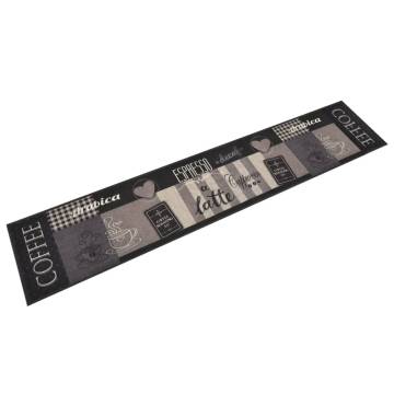 Kitchen Rug Washable Coffee Black 60x300 cm Velvet | HipoMarket