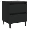 Stylish Black Bed Cabinets - 2 pcs | Hipo Market