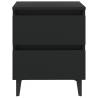 Stylish Black Bed Cabinets - 2 pcs | Hipo Market