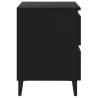 Stylish Black Bed Cabinets - 2 pcs | Hipo Market