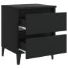 Stylish Black Bed Cabinets - 2 pcs | Hipo Market