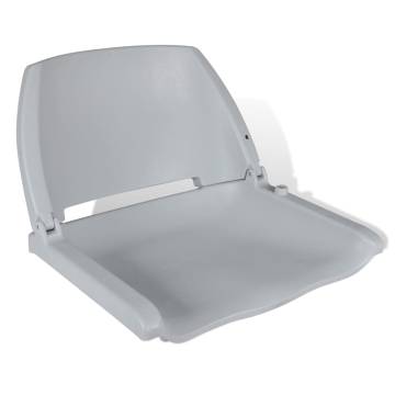 Foldable Boat Seat with Backrest - Grey | Hipo Market