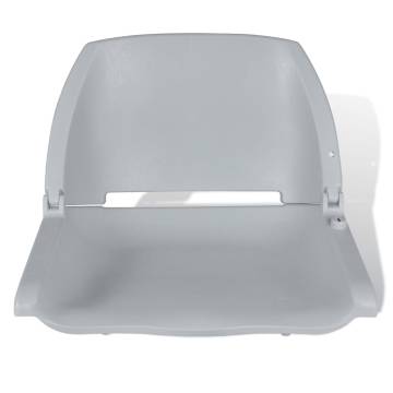 Foldable Boat Seat with Backrest - Grey | Hipo Market