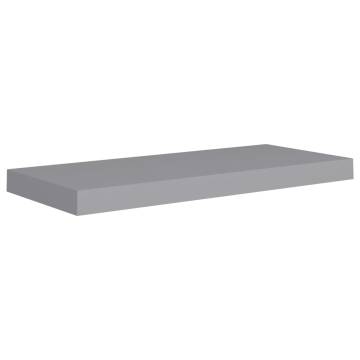 Stylish Floating Wall Shelves - 2 pcs Grey - Hipomarket