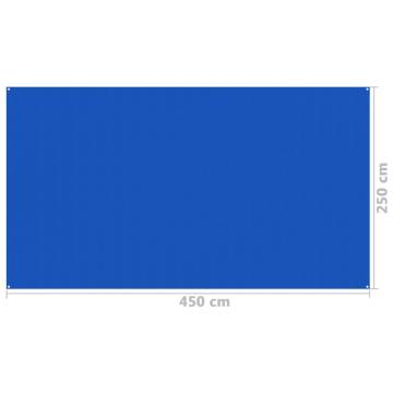 Blue Tent Carpet 250x450 cm - Comfortable & Versatile