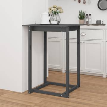 Bar Table Grey 80x80x110 cm - Solid Pine Wood | HiPoMarket