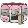 Foldable Dog Playpen with Carrying Bag Pink 90x90x58 cm Colour pink Size 90 x 90 x 58 cm Quantity in Package 1 