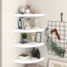 Floating Corner Shelves 4 pcs White 35x35x3.8 cm MDF Colour white Size 35 x 35 x 3.8 cm Quantity in Package 4 Number of Pieces 1 