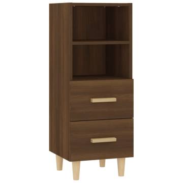 Stylish Brown Oak Sideboard - 34.5x34x90 cm - Engineered Wood