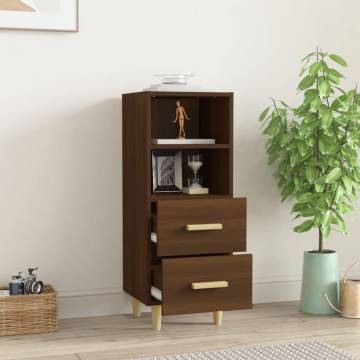 Stylish Brown Oak Sideboard - 34.5x34x90 cm - Engineered Wood