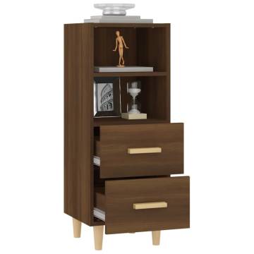 Stylish Brown Oak Sideboard - 34.5x34x90 cm - Engineered Wood