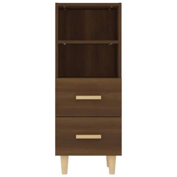 Stylish Brown Oak Sideboard - 34.5x34x90 cm - Engineered Wood