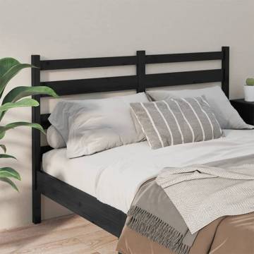 Black Solid Wood Pine Bed Headboard - Stylish & Comfortable