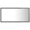 LED Bathroom Mirror High Gloss Grey - Contemporary Style