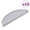 Stair Mats 10 pcs Light Grey - Non-Slip & Washable