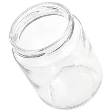 Glass Jam Jars with Red Lid - 96 pcs, 230 ml | HipoMarket