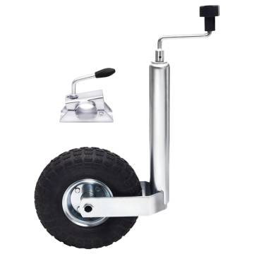 Jockey Wheel for Trailer with Split Clamp - 48 mm Galvanised Steel