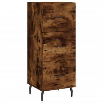 Modern Smoked Oak Sideboard - 34.5x34x90 cm | Hipomarket