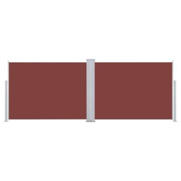 Retractable Side Awning Brown 100x1000 cm | HipoMarket