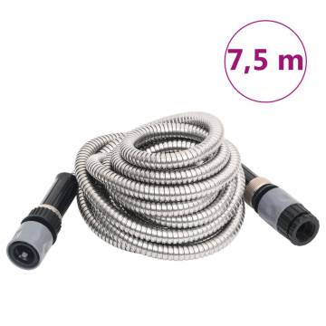 Stainless Steel Garden Hose with Spray Nozzle – 7.5 m