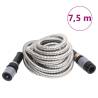 Garden Hose with Spray Nozzle Silver 0.6" 7.5 m Stainless Steel Size 7.5 m 