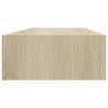 Elegant Wall-mounted Drawer Shelf in Oak - 60x23.5x10cm