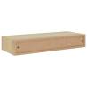 Elegant Wall-mounted Drawer Shelf in Oak - 60x23.5x10cm