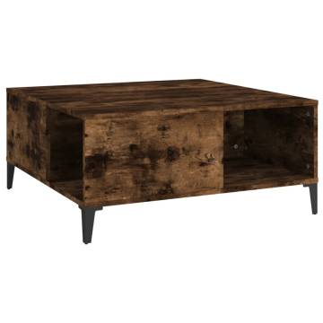 Stylish Smoked Oak Coffee Table - 80x80 cm | HipoMarket