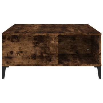 Stylish Smoked Oak Coffee Table - 80x80 cm | HipoMarket