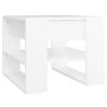 Stylish White Coffee Table - 55.5x55x45 cm - Engineered Wood