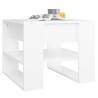 Stylish White Coffee Table - 55.5x55x45 cm - Engineered Wood