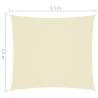 Sunshade Sail Oxford Fabric Rectangular 2.5x3.5m Cream