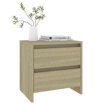 Sonoma Oak Bedside Cabinet - Elegant & Durable Design | HipoMarket