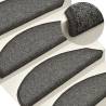 Carpet Stair Treads - Dark Grey, 15 pcs | HipoMarket UK