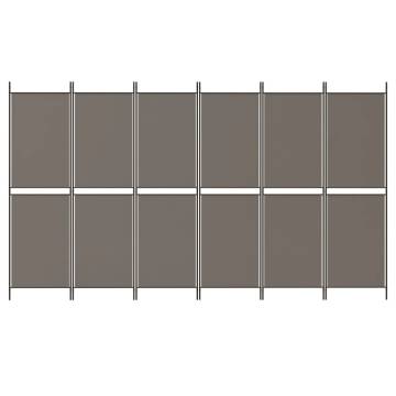 6-Panel Room Divider Anthracite 300x220 cm - Stylish Privacy Solution