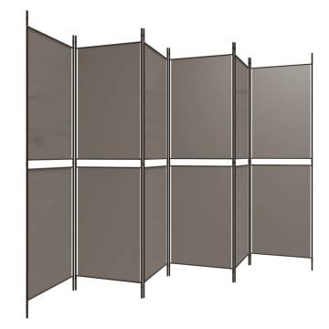 6-Panel Room Divider Anthracite 300x220 cm - Stylish Privacy Solution