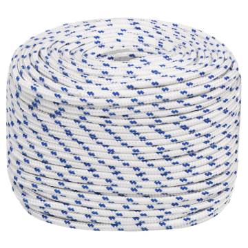 Boat Rope White 10mm 25m Polypropylene for Sailing & Boating