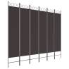 6-Panel Brown Room Divider - Durable & Versatile | Hipomarket