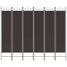 6-Panel Brown Room Divider - Durable & Versatile | Hipomarket